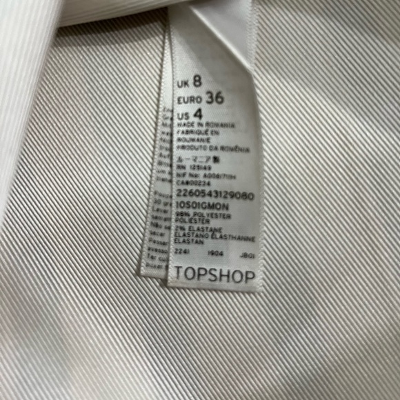 TOP SHOP - striped black white tailored fitted cocktail dress size US 4 - Picture 13 of 15